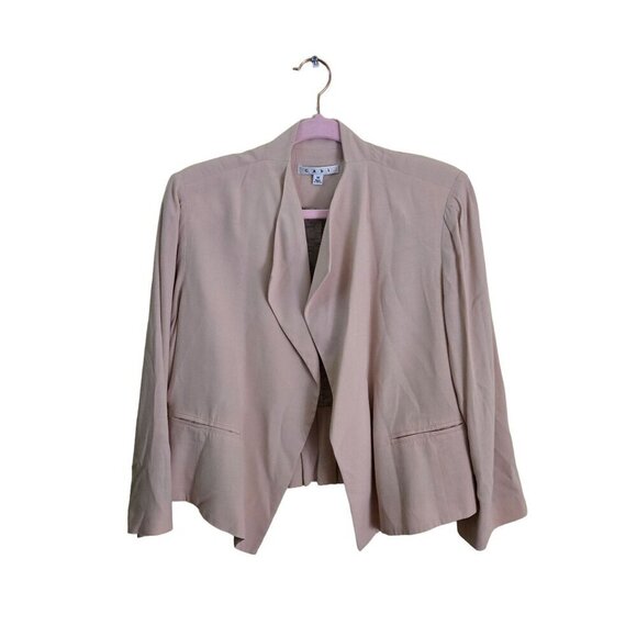 Cabi Blush Open Front Peplum Back Lightweight Blazer Size M - Picture 2 of 7